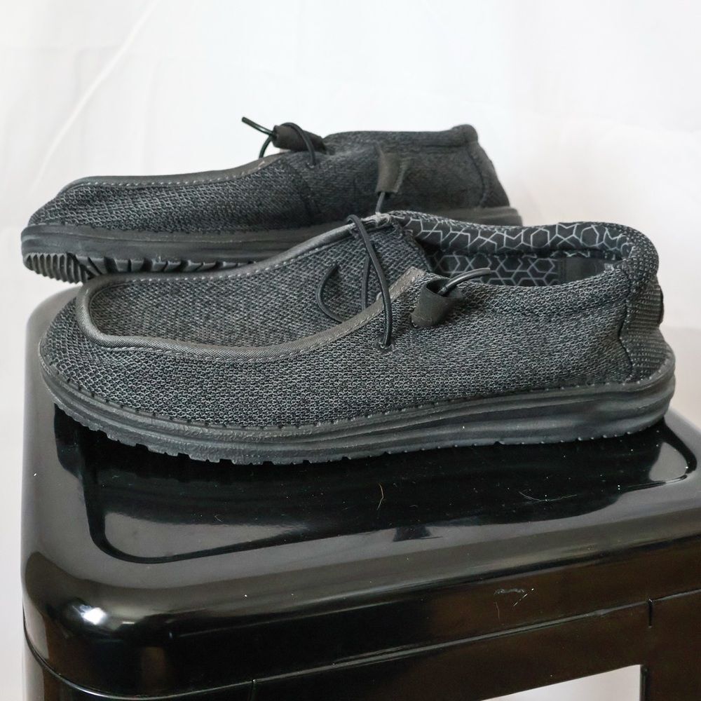 Hey Dude Wally Sox Micro Casual Shoe Total Black - Picture 5 of 8